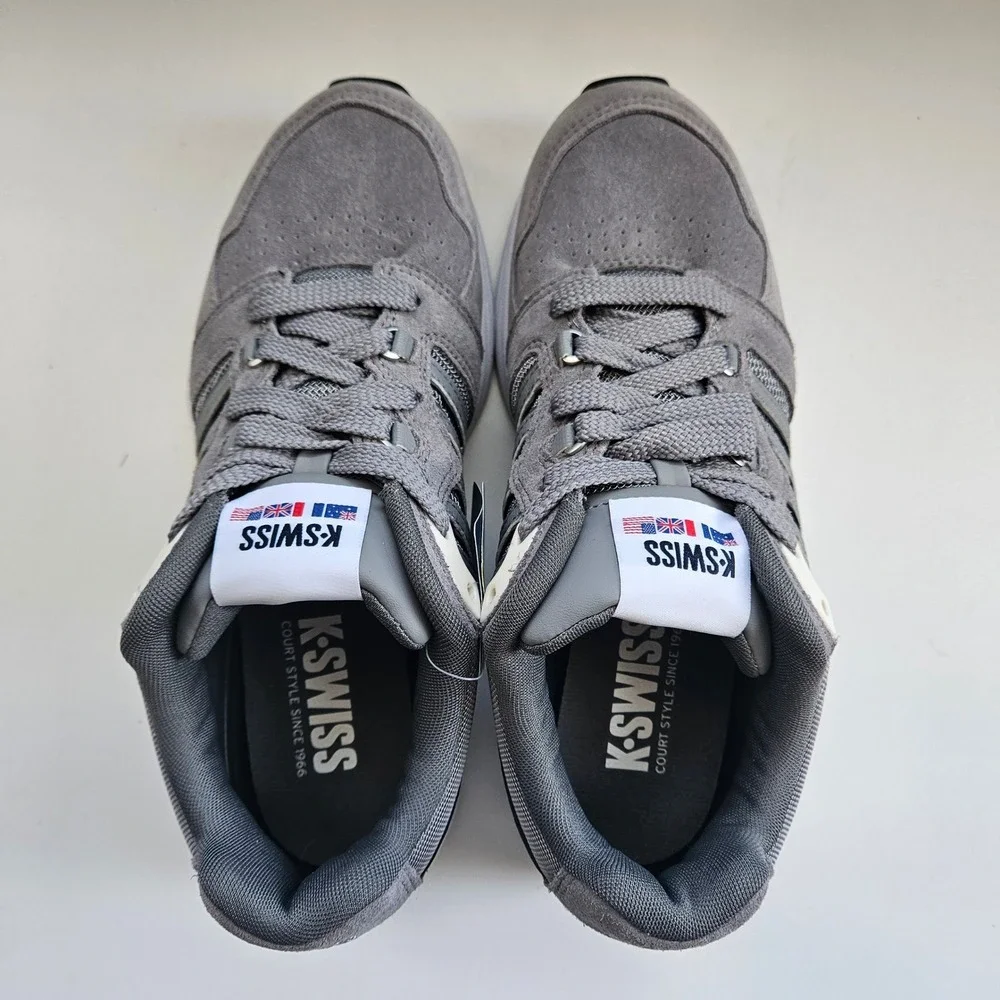 K-Swiss Si-18 Sneakers Mens 8 Gray Grey Tennis Shoes Blokecore Streetwear